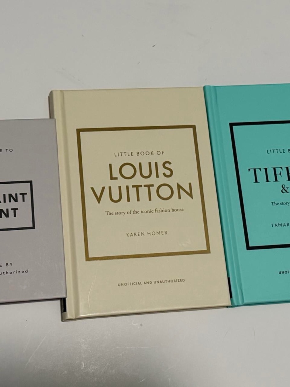 Little Books of YSL,Louis Vuitton and Tiffany.
